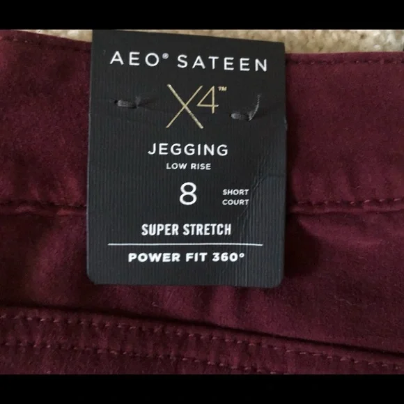 NWT American Eagle Burgundy pants - Picture 3 of 3